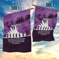 Anzac Day Gallipoli Personalised Garden Flag Purple Poppy Flowers LT9 - Polynesian Pride