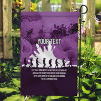 Anzac Day Gallipoli Personalised Garden Flag Purple Poppy Flowers LT9 Garden Flag Purple - Polynesian Pride