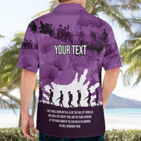 Anzac Day Gallipoli Personalised Hawaiian Shirt Purple Poppy Flowers LT9 - Polynesian Pride