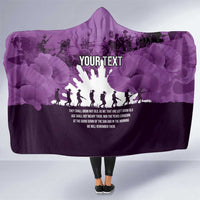 Anzac Day Gallipoli Personalised Hooded Blanket Purple Poppy Flowers LT9 One Size Purple - Polynesian Pride