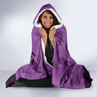 Anzac Day Gallipoli Personalised Hooded Blanket Purple Poppy Flowers LT9 - Polynesian Pride