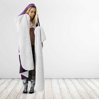 Anzac Day Gallipoli Personalised Hooded Blanket Purple Poppy Flowers LT9 - Polynesian Pride