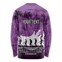 Anzac Day Gallipoli Personalised Long Sleeve Shirt Purple Poppy Flowers LT9 - Polynesian Pride