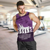 Anzac Day Gallipoli Personalised Men Tank Top Purple Poppy Flowers LT9 Purple - Polynesian Pride