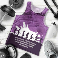Anzac Day Gallipoli Personalised Men Tank Top Purple Poppy Flowers LT9 - Polynesian Pride