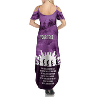 Anzac Day Gallipoli Personalised Summer Maxi Dress Purple Poppy Flowers LT9 - Polynesian Pride