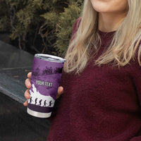 Anzac Day Gallipoli Personalised Tumbler Cup Purple Poppy Flowers LT9 - Polynesian Pride