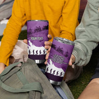 Anzac Day Gallipoli Personalised Tumbler Cup Purple Poppy Flowers LT9 - Polynesian Pride