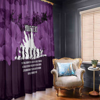 Anzac Day Gallipoli Personalised Window Curtain Purple Poppy Flowers LT9 - Polynesian Pride