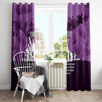 Anzac Day Gallipoli Personalised Window Curtain Purple Poppy Flowers LT9 - Polynesian Pride