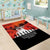 Anzac Day Gallipoli Personalised Area Rug Red Poppy Flowers