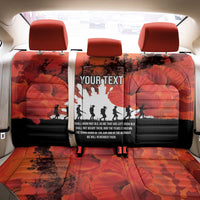 Anzac Day Gallipoli Personalised Back Car Seat Cover Red Poppy Flowers