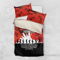 Anzac Day Gallipoli Personalised Bedding Set Red Poppy Flowers