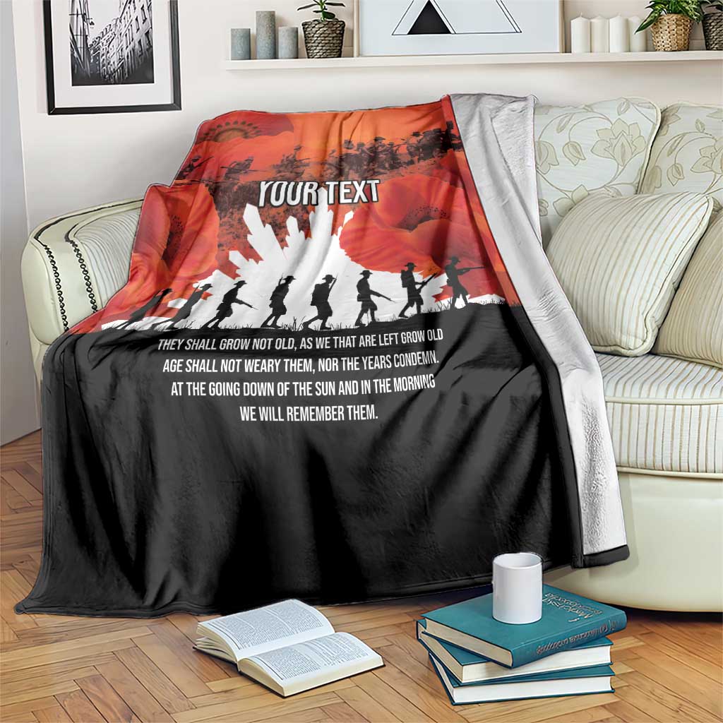 Anzac Day Gallipoli Personalised Blanket Red Poppy Flowers