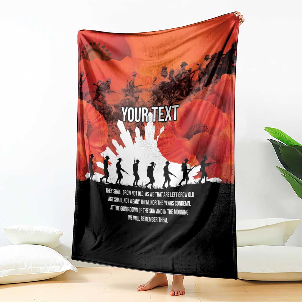 Anzac Day Gallipoli Personalised Blanket Red Poppy Flowers LT9 - Polynesian Pride