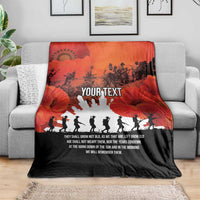 Anzac Day Gallipoli Personalised Blanket Red Poppy Flowers LT9 - Polynesian Pride