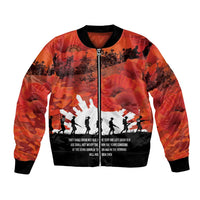 Anzac Day Gallipoli Personalised Bomber Jacket Red Poppy Flowers