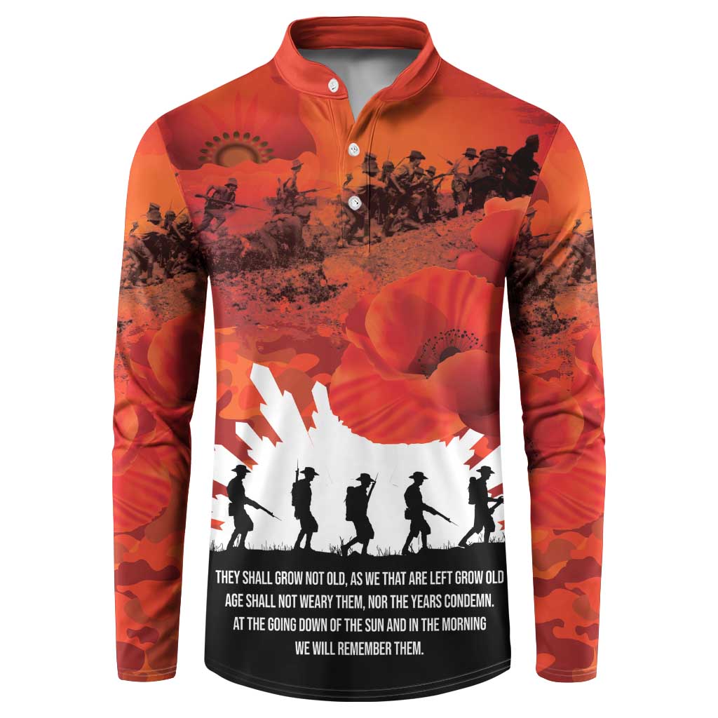 Anzac Day Gallipoli Personalised Button Sweatshirt Red Poppy Flowers LT9 Red - Polynesian Pride