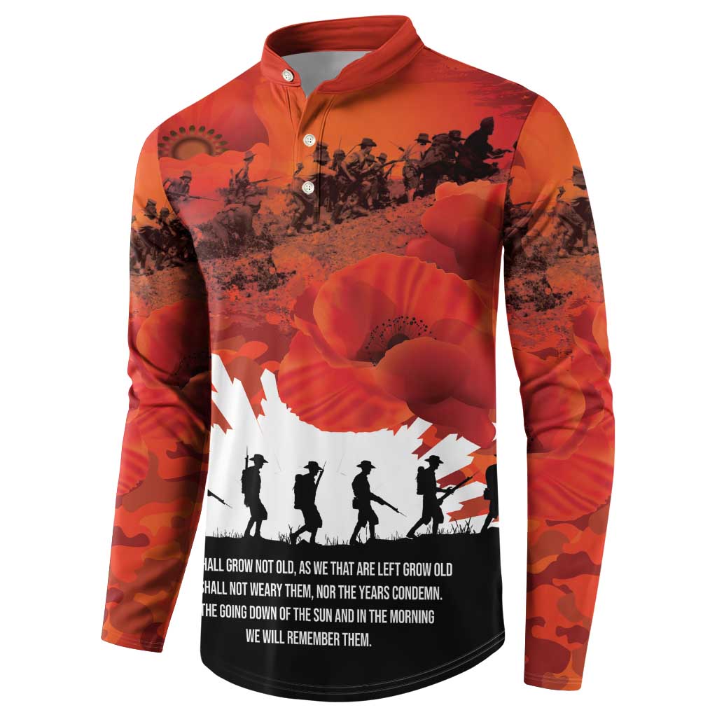 Anzac Day Gallipoli Personalised Button Sweatshirt Red Poppy Flowers LT9 - Polynesian Pride