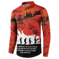 Anzac Day Gallipoli Personalised Button Sweatshirt Red Poppy Flowers LT9 - Polynesian Pride