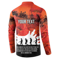 Anzac Day Gallipoli Personalised Button Sweatshirt Red Poppy Flowers LT9 - Polynesian Pride