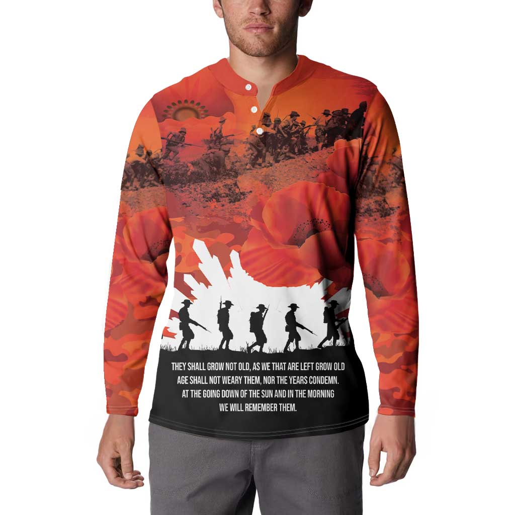 Anzac Day Gallipoli Personalised Button Sweatshirt Red Poppy Flowers LT9 - Polynesian Pride