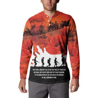 Anzac Day Gallipoli Personalised Button Sweatshirt Red Poppy Flowers LT9 - Polynesian Pride