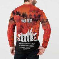 Anzac Day Gallipoli Personalised Button Sweatshirt Red Poppy Flowers LT9 - Polynesian Pride