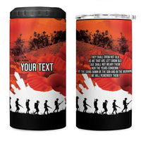Anzac Day Gallipoli Personalised 4 in 1 Can Cooler Tumbler Red Poppy Flowers LT9 One Size: 16 oz Red - Polynesian Pride
