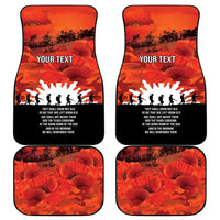 Anzac Day Gallipoli Personalised Car Mats Red Poppy Flowers LT9 - Polynesian Pride