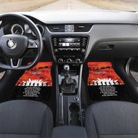 Anzac Day Gallipoli Personalised Car Mats Red Poppy Flowers LT9 Set 2pcs - Front Red - Polynesian Pride
