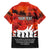 Anzac Day Gallipoli Personalised Family Matching Off Shoulder Short Dress and Hawaiian Shirt Red Poppy Flowers