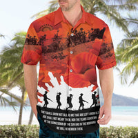 Anzac Day Gallipoli Personalised Hawaiian Shirt Red Poppy Flowers LT9 - Polynesian Pride