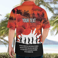 Anzac Day Gallipoli Personalised Hawaiian Shirt Red Poppy Flowers LT9 - Polynesian Pride