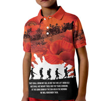 Anzac Day Gallipoli Personalised Kid Polo Shirt Red Poppy Flowers