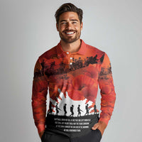 Anzac Day Gallipoli Personalised Long Sleeve Polo Shirt Red Poppy Flowers LT9 - Polynesian Pride