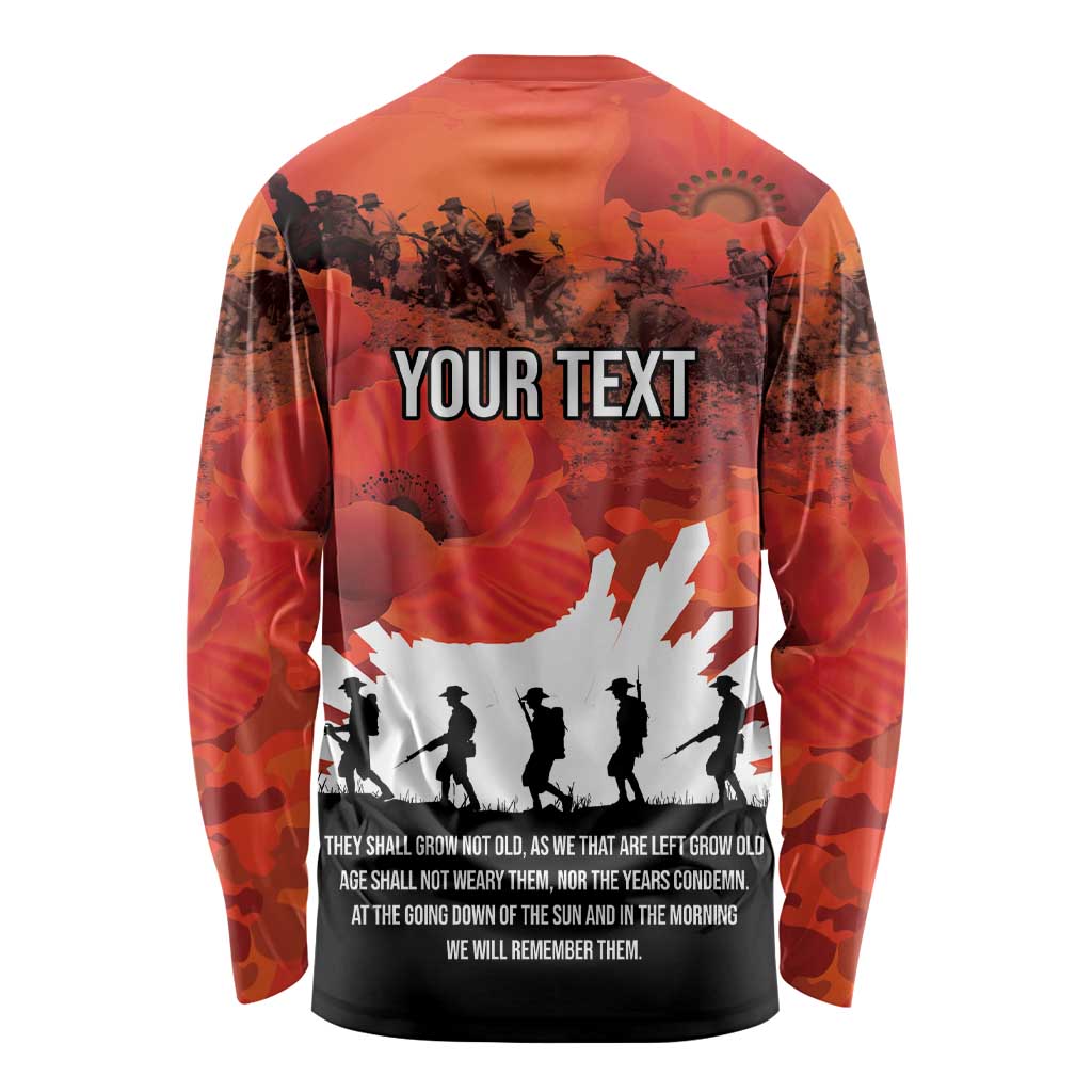 Anzac Day Gallipoli Personalised Long Sleeve Shirt Red Poppy Flowers LT9 - Polynesian Pride