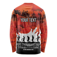 Anzac Day Gallipoli Personalised Long Sleeve Shirt Red Poppy Flowers LT9 - Polynesian Pride