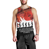 Anzac Day Gallipoli Personalised Men Tank Top Red Poppy Flowers LT9 - Polynesian Pride