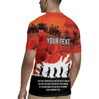 Anzac Day Gallipoli Personalised Rugby Jersey Red Poppy Flowers