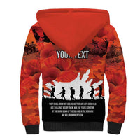 Anzac Day Gallipoli Personalised Sherpa Hoodie Red Poppy Flowers LT9 - Polynesian Pride
