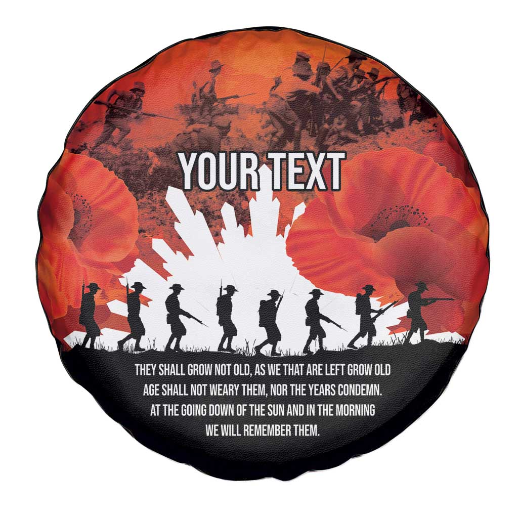 Anzac Day Gallipoli Personalised Spare Tire Cover Red Poppy Flowers
