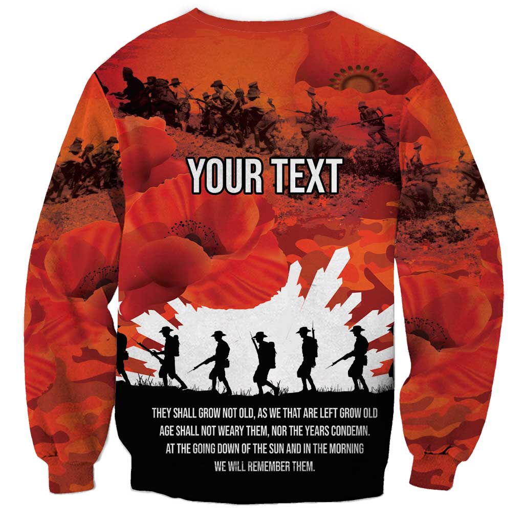 Anzac Day Gallipoli Personalised Sweatshirt Red Poppy Flowers LT9 - Polynesian Pride