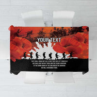 Anzac Day Gallipoli Personalised Tablecloth Red Poppy Flowers LT9 Red - Polynesian Pride