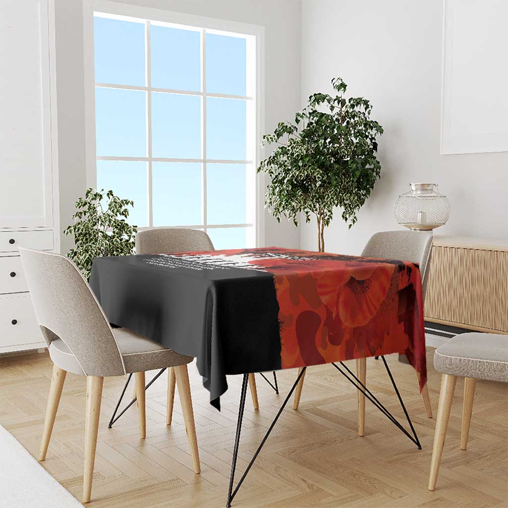 Anzac Day Gallipoli Personalised Tablecloth Red Poppy Flowers LT9 - Polynesian Pride