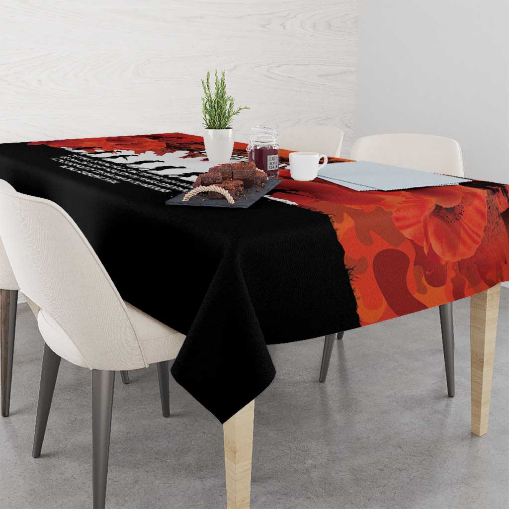 Anzac Day Gallipoli Personalised Tablecloth Red Poppy Flowers LT9 - Polynesian Pride