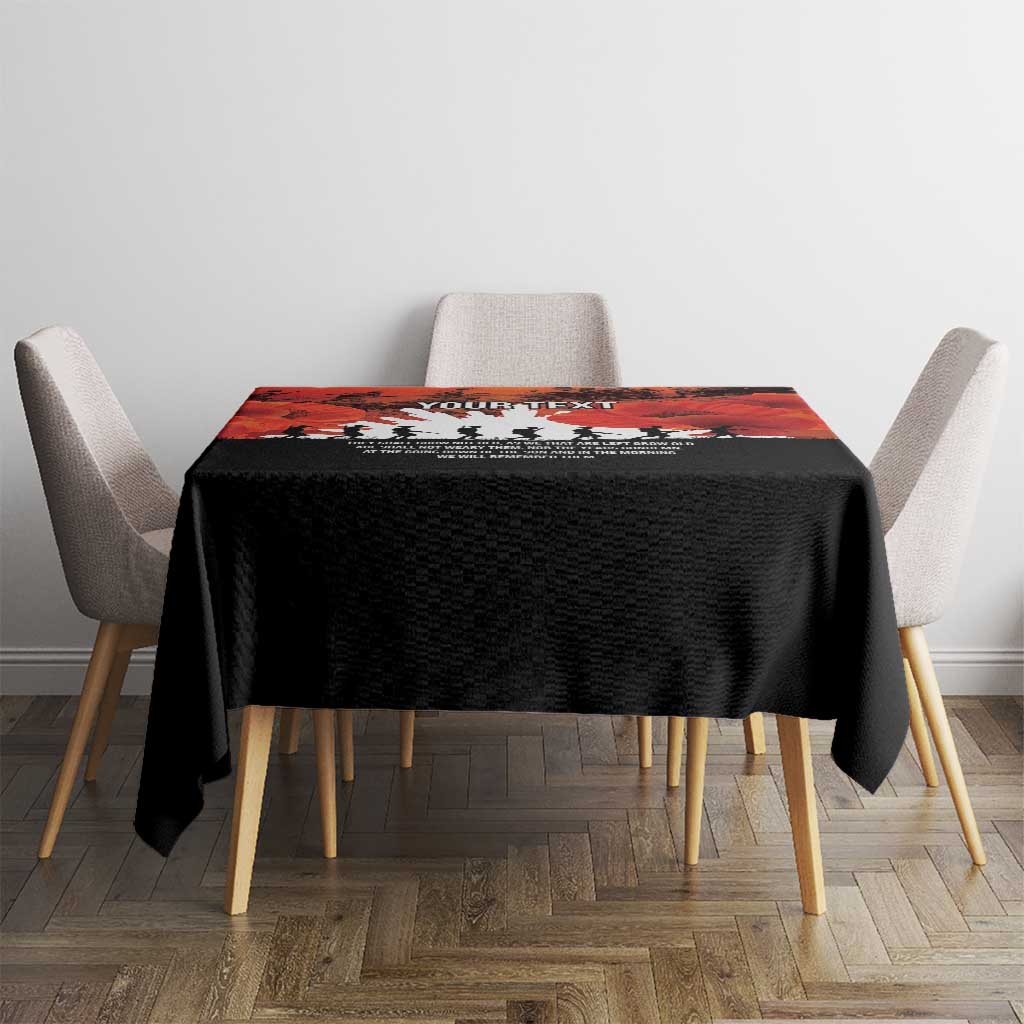 Anzac Day Gallipoli Personalised Tablecloth Red Poppy Flowers LT9 - Polynesian Pride
