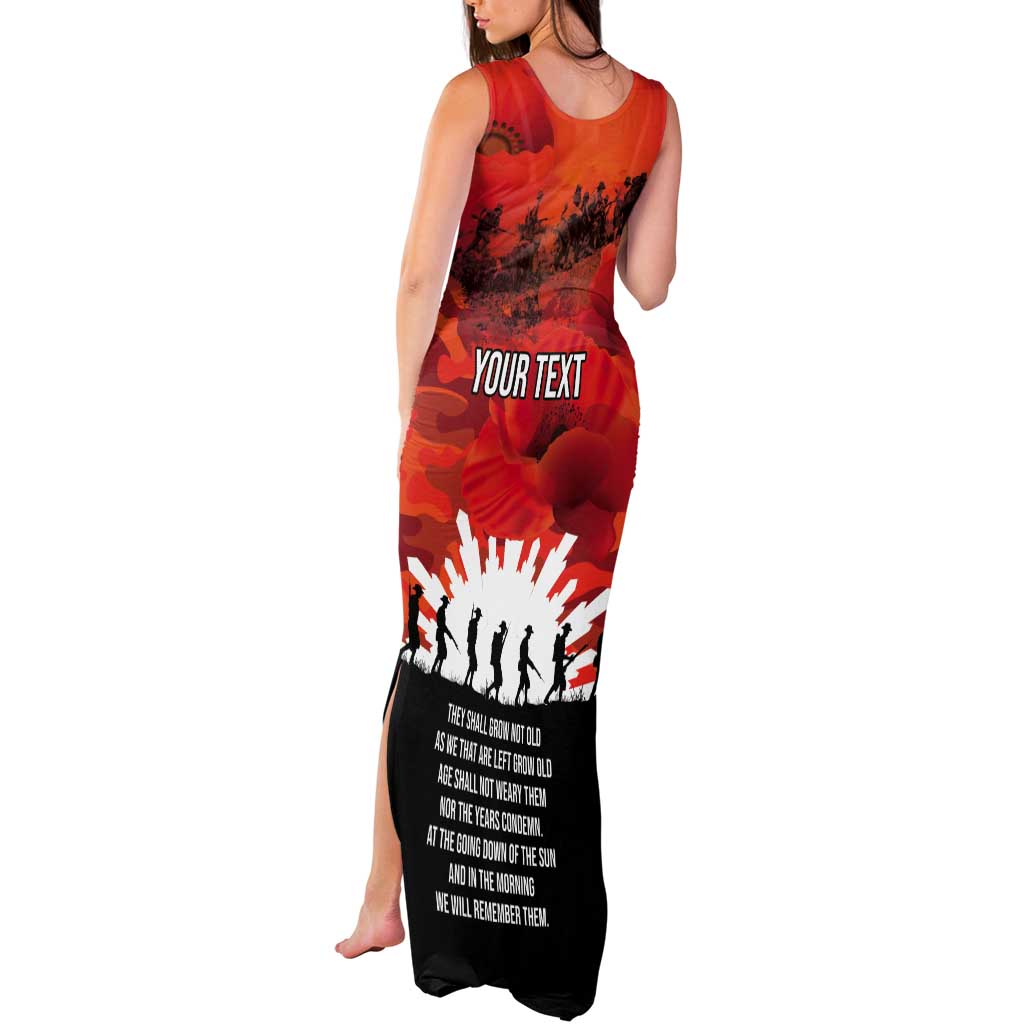 Anzac Day Gallipoli Personalised Tank Maxi Dress Red Poppy Flowers
