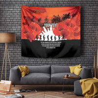 Anzac Day Gallipoli Personalised Tapestry Red Poppy Flowers