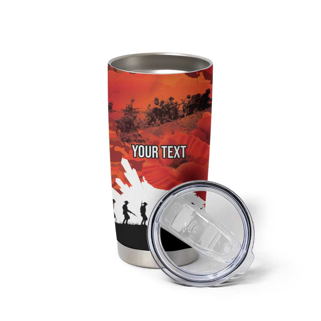 Anzac Day Gallipoli Personalised Tumbler Cup Red Poppy Flowers LT9 - Polynesian Pride